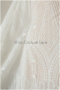 Französische florale Spitze/ Raschelspitze für die Braut/ französische Schleierspitze/ Chanitilly-Spitze für die Braut/ Boho-Spitzenstoff für die Braut // L19-247