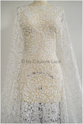 1.2 Meters Crochet Lace Fabric, Boho Lace Fabric, Guipure Boho Bridal Lace, Boho Wedding Dress Fabrics, Vintage Bridal Lace, Macrame Lace// L20-088N