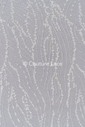 Elegant wave-dot lace with sequins for a glamorous wedding dress // L25-105S