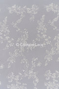 Floral embroidered bridal lace fabric, high-quality lace fabric for wedding dresses // L25-671