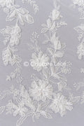 Exquisite floral lace for wedding dresses, luxury bridal lace with 3D flowers // L25-833