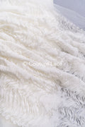 Soft flowing 3D chiffon fabric with wave pattern – Ideal for wedding dresses &amp; accessories// L25-852