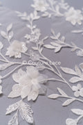 3D flower appliqués for wedding dresses/ wedding dress lace flowers // A25-474