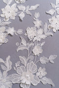 Romantic 3D flower appliqués for wedding dresses/ bridal lace flowers // A25-476