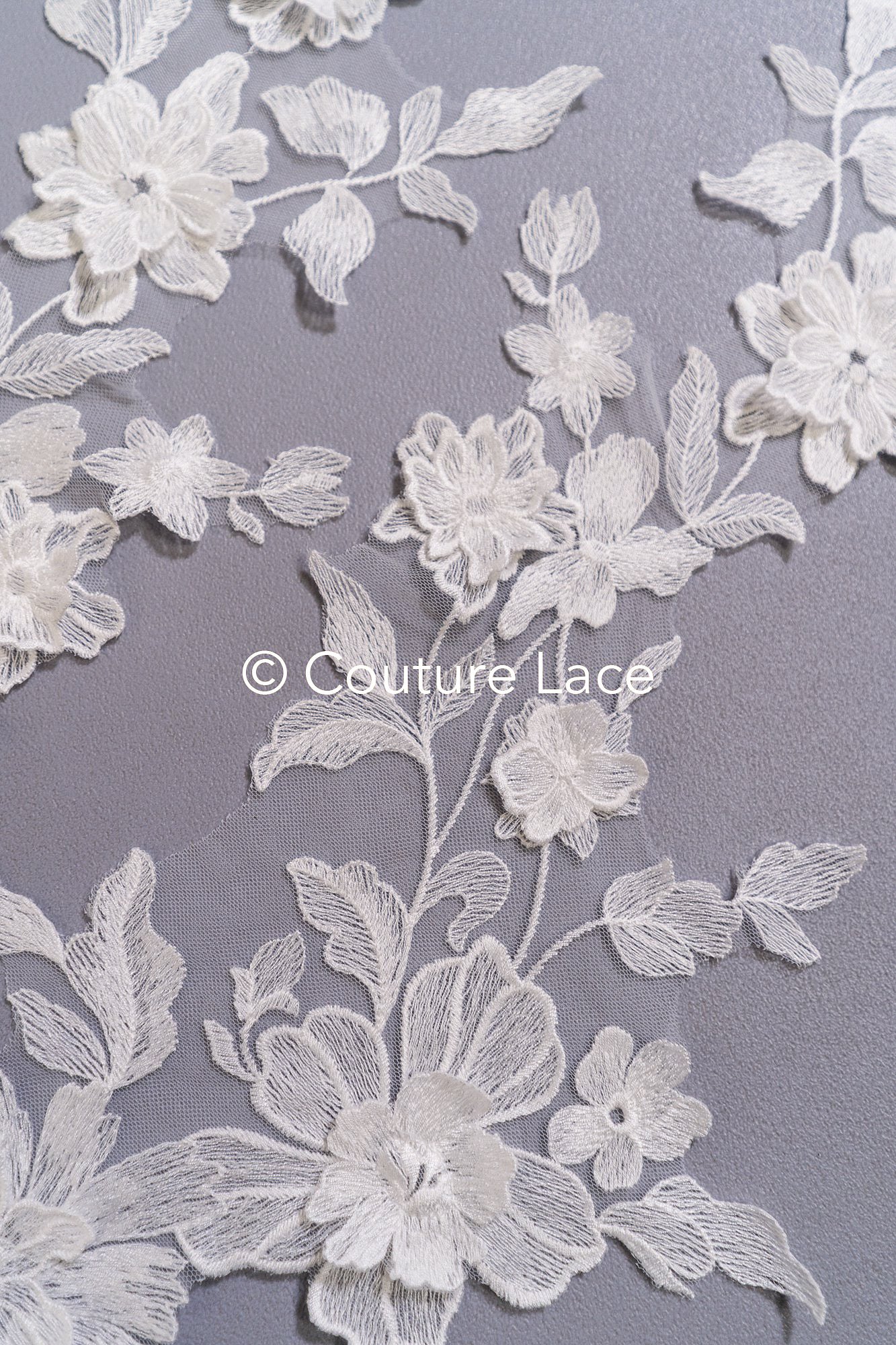 Romantic 3D flower appliqués for wedding dresses/ bridal lace flowers // A25-476