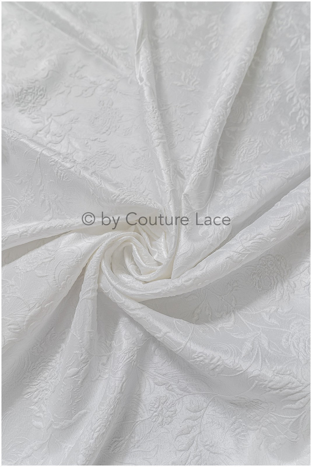 Jacquard nupcial con motivo floral – Off-White, elegante jacquard satinado // R-041