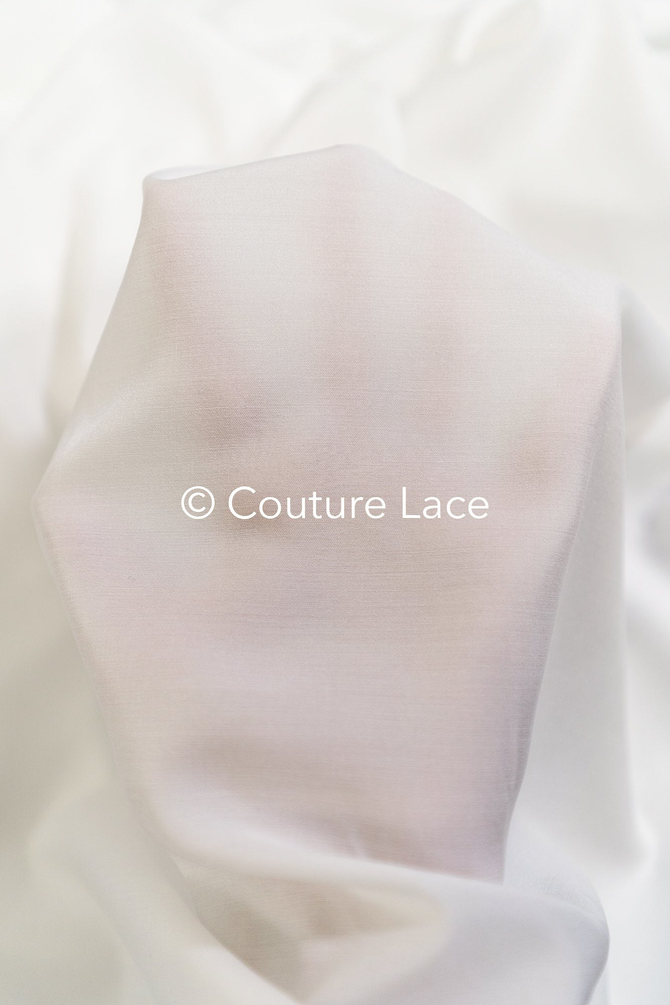 Silky Off-White Viscose Rayon Satin 20MM – Fine fabric for bridal wear, formal wear and home textiles // R-131