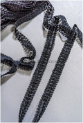 Brautspitze Borte Schwarz/ Spitzenborte/ Brautgürtel Borte/ Spitzenborte für Brautkleid// T24-154