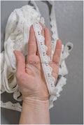 Brautspitze Borte Weiß/ Spitzenborte off-white / Braut Borte/ Spitzenborte für Brautkleid// T24-157