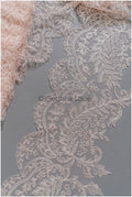 Brautspitze Borte Pfirsich/ Spitzenborte Pfirsich / Spitze Borte/ Spitzenborte für Abendkleid// T24-160