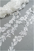 Brautspitze Borte Weiß/ Spitzenborte off-white / Braut Borte/ Spitzenborte für Brautkleid// T24-226