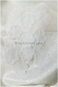 15 pcs. wedding dress lace applique/ applique/ 3D pearl flower applique/ patch// A24-402
