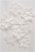 20g. 3D lace flowers/ 3D flowers sew on/ 3D flowers lace applique/ wedding dress lace applique// A24-445