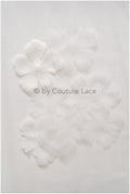 18g. 3D lace flowers/ 3D flowers sew on/ 3D flowers lace applique/ wedding dress lace applique// A24-450