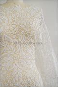 1.2 Meters Crochet Lace Fabric, Boho Lace Fabric, Guipure Boho Bridal Lace, Boho Wedding Dress Fabrics, Vintage Bridal Lace, Macrame Lace// L20-088N
