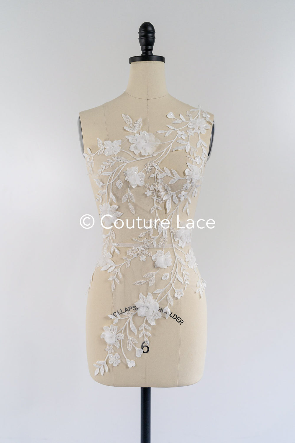 3D flower appliqués for wedding dresses/ wedding dress lace flowers // A25-474