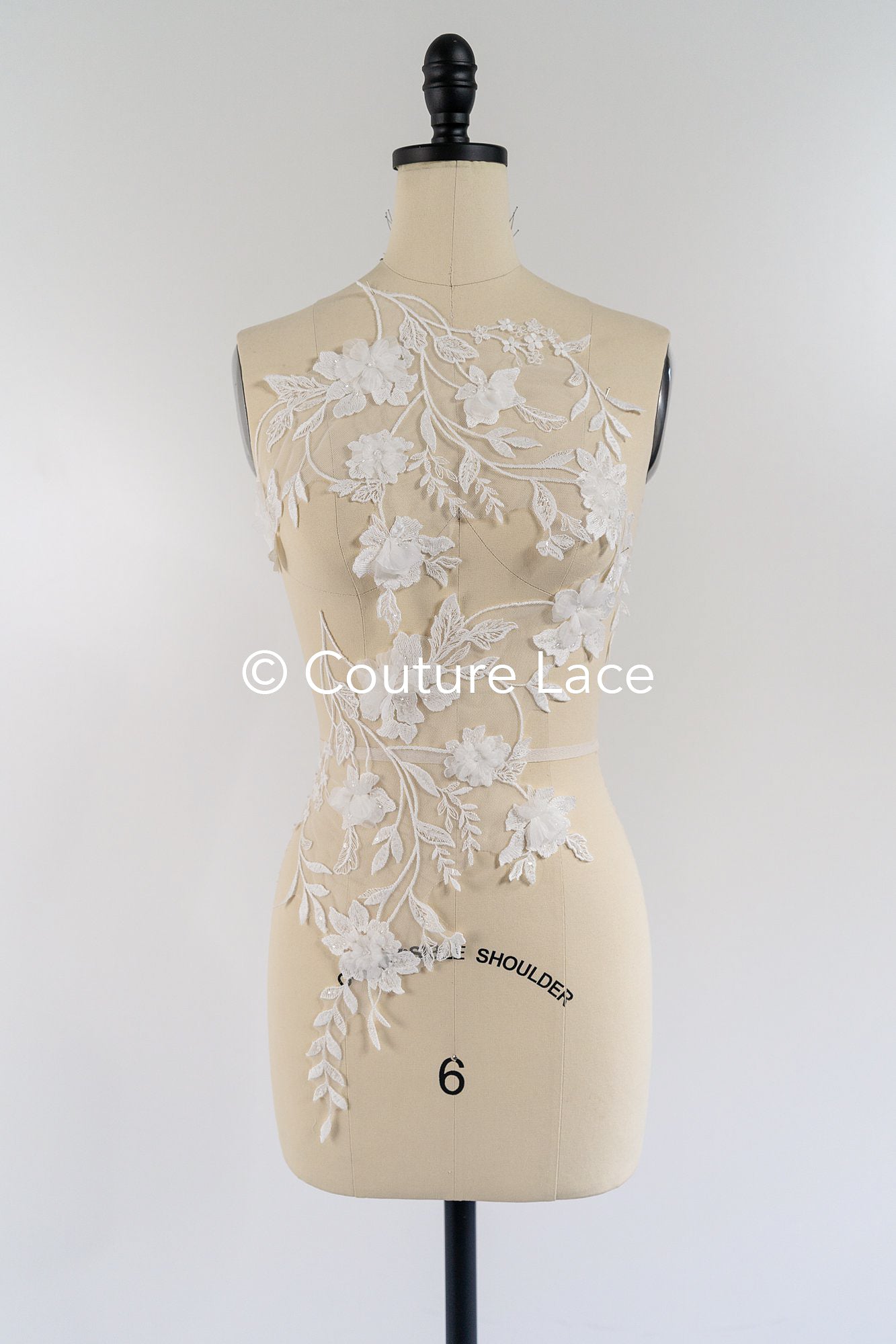 3D flower appliqués for wedding dresses/ wedding dress lace flowers // A25-475