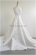 Jacquard nupcial con motivo floral – Off-White, elegante jacquard satinado // R-041