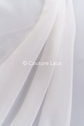 Silk Chiffon 6MM – Elegant, transparent fabric for wedding dresses made of real silk // R-132
