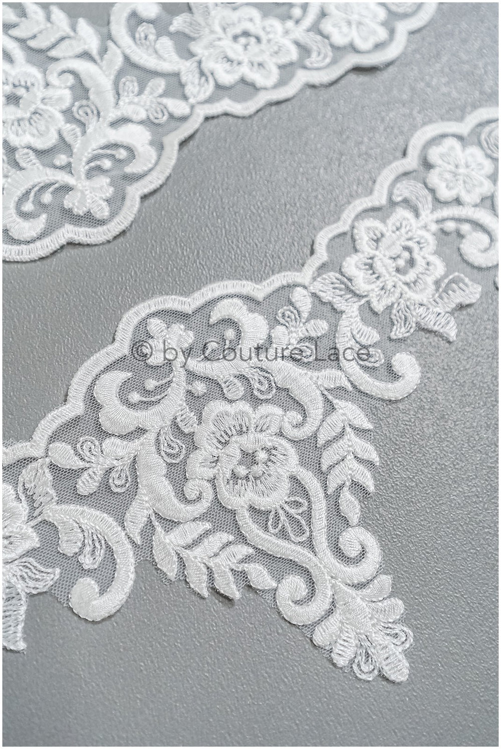 Brautspitze Borte Weiß/ Spitzenborte off-white / Braut Borte/ Spitzenborte für Brautkleid// T24-223