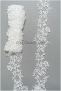 Brautspitze Borte Weiß/ Spitzenborte off-white / Braut Borte/ Spitzenborte für Brautkleid// T24-225