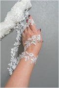 Brautspitze Borte Weiß/ Spitzenborte off-white / Braut Borte/ Spitzenborte für Brautkleid// T24-226