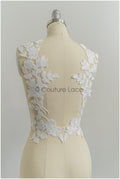 Floral appliqués for wedding dresses /Wedding dress lace floral motif // A25-492