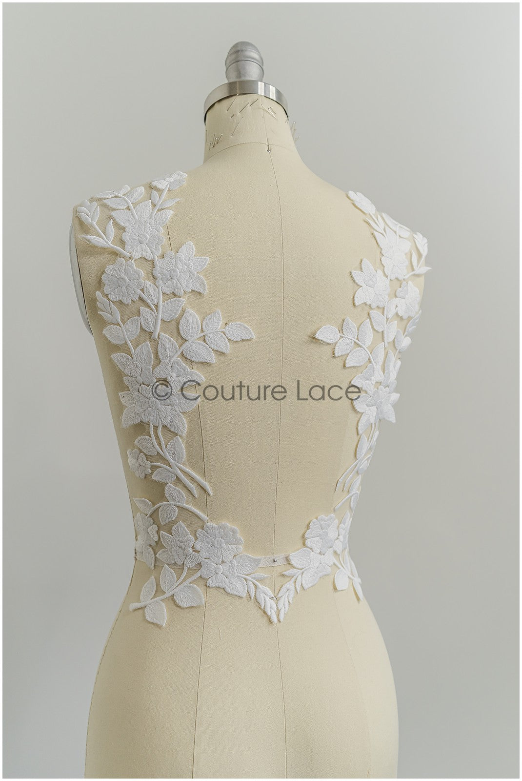 Floral appliqués for wedding dresses /Wedding dress lace floral motif // A25-492