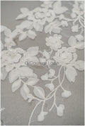 3D Blumen Spitzen Applikation, 3D Brautkleid Spitze, SpitzenBlume Applikation, Spitzen Applikation, 3D Brautkleid Spitzen Applikation, BrautSpitze Applikation, A21-240