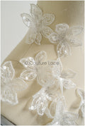 10pcs. Lace flowers for sewing/ 3D flower lace applique/ wedding dress lace applique/ bridal lace// A22-254