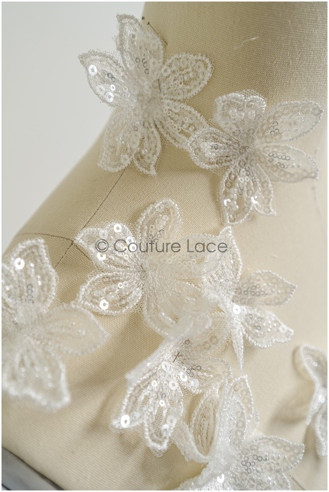 10pcs. Lace flowers for sewing/ 3D flower lace applique/ wedding dress lace applique/ bridal lace// A22-254