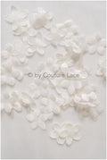 11g. 3D lace flowers/ 3D flowers sew on/ 3D flowers lace applique/ wedding dress lace applique// A24-436