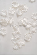 7g. 3D lace flowers/ 3D flowers sew on/ 3D flowers lace applique/ wedding dress lace applique// A24-437