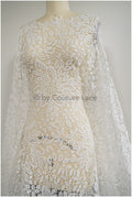 1.2 Meters Crochet Lace Fabric, Boho Lace Fabric, Guipure Boho Bridal Lace, Boho Wedding Dress Fabrics, Vintage Bridal Lace, Macrame Lace// L20-088N