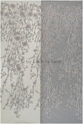 3D flower lace fabric grey/ French bridal lace fabric/ Romantic floral lace fabric with 3D flowers/ Wedding lace fabric// L24-330