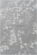 Handperlen-Brautspitze, 3D-Blumen-Spitzenstoff, luxuriöse schwere Perlen-Hochzeitskleid-Spitze, Designer-Couture-Spitze// L22-525(1E=85cm)