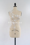 Romantic 3D flower appliqués for wedding dresses/ bridal lace flowers // A25-477