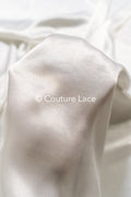 Silky Off-White Viscose Rayon Satin 40MM – Fine fabric for bridal wear, formal wear and home textiles // R-130