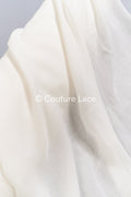 50% silk/ 50% viscose - crinkle chiffon/ crash chiffon for wedding dresses, silk scarves &amp; nightwear // R-133