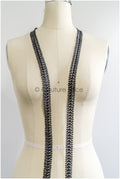 Brautspitze Borte Schwarz/ Spitzenborte/ Brautgürtel Borte/ Spitzenborte für Brautkleid// T24-154