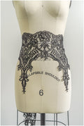Brautspitze Borte Schwarz/ Spitzenborte schwarz/ Braut Borte/ Spitzenborte für Abendkleid// T24-222