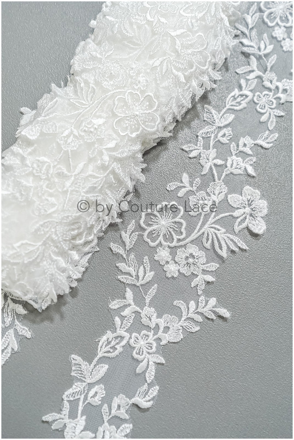 Brautspitze Borte Weiß/ Spitzenborte off-white / Braut Borte/ Spitzenborte für Brautkleid// T24-225