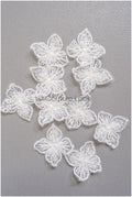 10pcs. Lace flowers for sewing/ 3D flower lace applique/ wedding dress lace applique/ bridal lace// A22-254