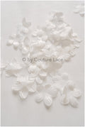 9g. 3D Sew On Flowers/ 3D Bridal Satin Flower/ 3D Flowers for Wedding Dress// A24-429 (FL-040)