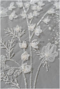 Handperlen-Brautspitze, 3D-Blumen-Spitzenstoff, luxuriöse schwere Perlen-Hochzeitskleid-Spitze, Designer-Couture-Spitze// L22-525(1E=85cm)