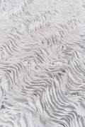 Soft flowing 3D chiffon fabric with wave pattern – Ideal for wedding dresses &amp; accessories// L25-852