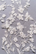 Bestickte Blumen Applikation/ Blumen Spitzen Applikationen/ romantische Blumen Spitze für Brautkleider // A25-472