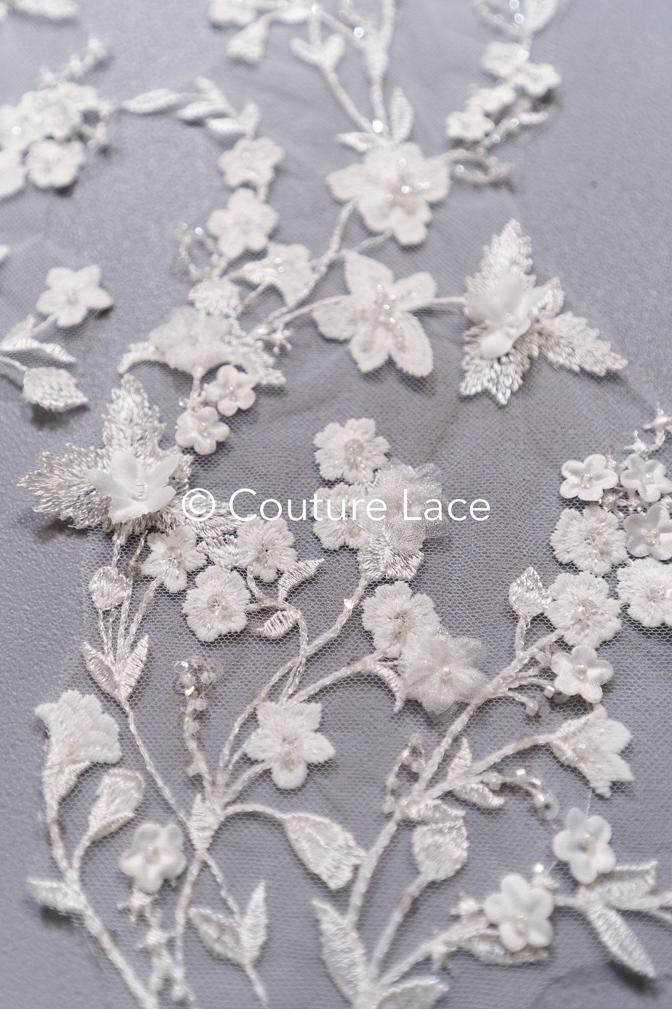 Bestickte Blumen Applikation/ Blumen Spitzen Applikationen/ romantische Blumen Spitze für Brautkleider // A25-472