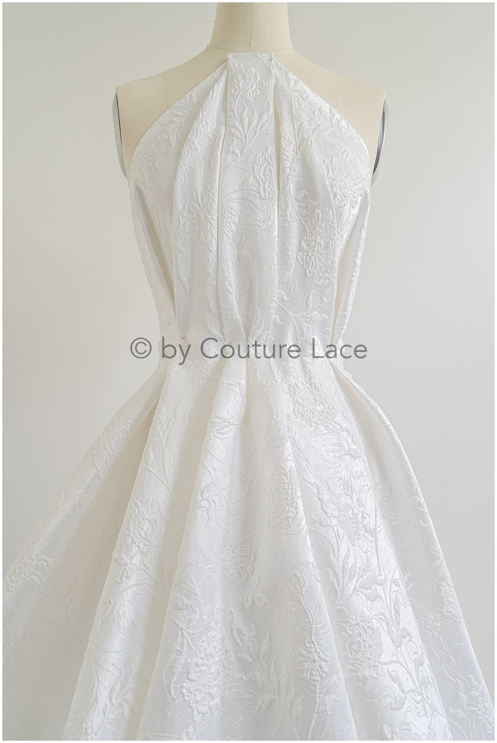 Jacquard nupcial con motivo floral – Off-White, elegante jacquard satinado // R-041