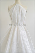 Jacquard nupcial con motivo floral – Off-White, elegante jacquard satinado // R-041